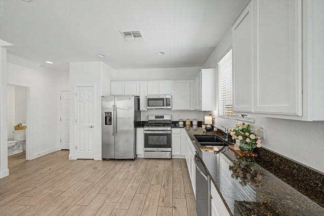 Gas range & granite