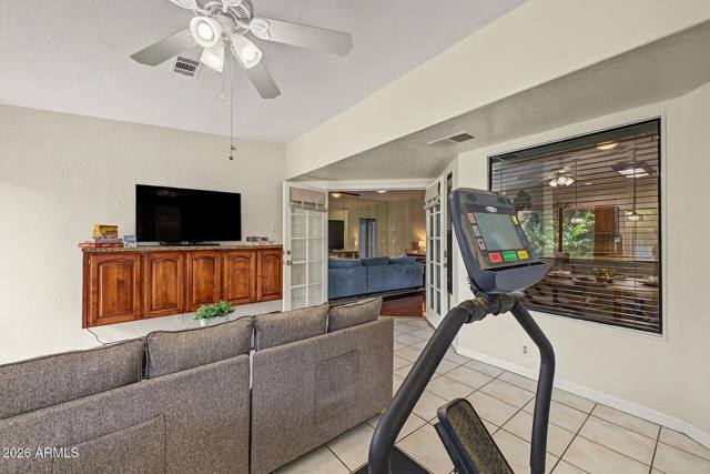 Arizona room used as a flex and exercise space